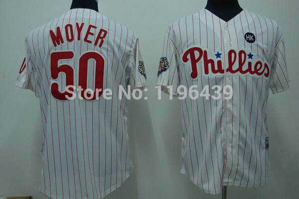    ʶǾ Phillies50 ̹ ̾ ߱ /Free shipping Philadelphia Phillies50 Jamie Moyer Baseball Jerseys wholesale in china cheapest